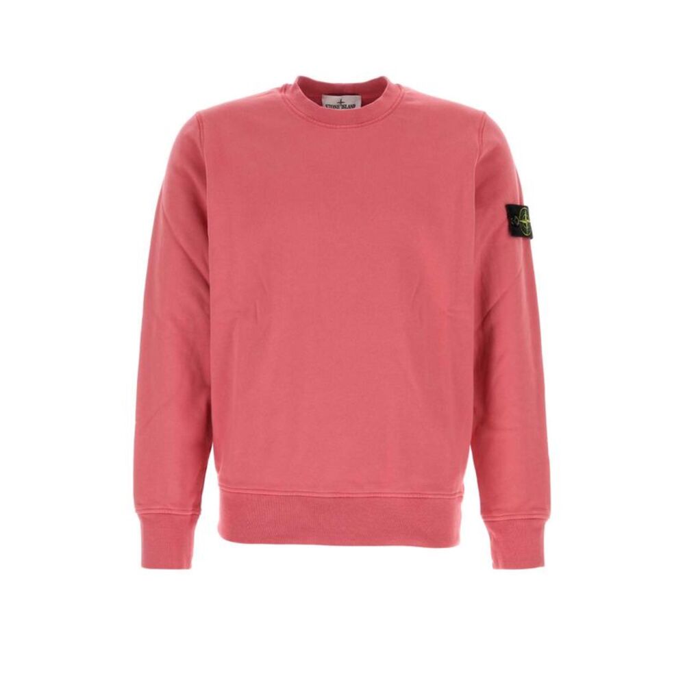 Stone Island Men Pink Cotton Sweatshirt